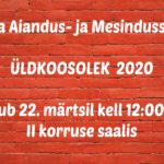 Keila Aiandus- Ja Mesindusseltsi üldkoosolek 2020